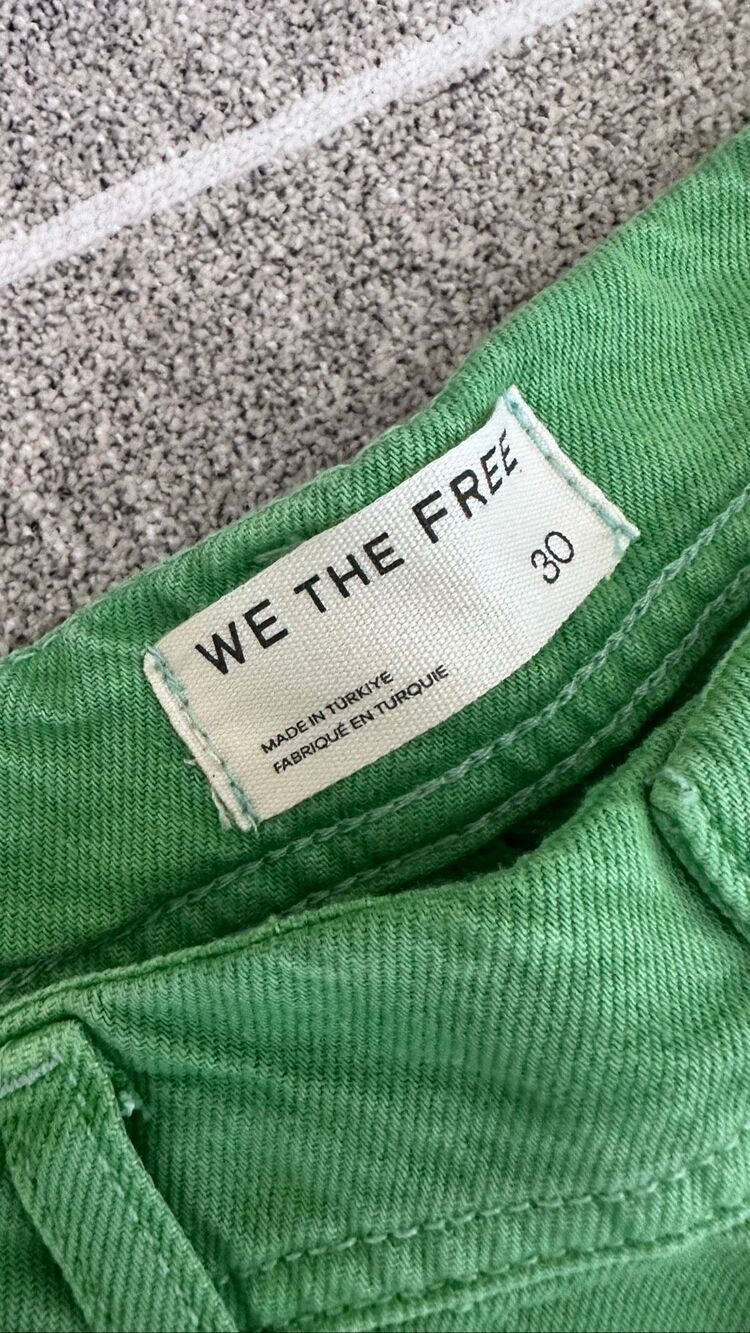 FREE PEOPLE We The Free Green High Rise Carpenter Jeans Size 30 - Picture 3 of 6